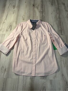 Tommy Hilfiger Pale Pink Button-Up Blouse